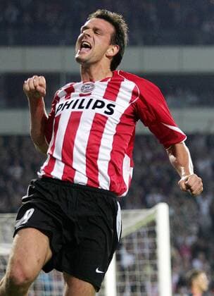 Jan Vennegoor of Hesselink (Eindhoven) - Torjubel -  Fußball EC 1 Herren Champions League 2005 2006, Einzelbild Eindhoven Begeisterung, Freude,