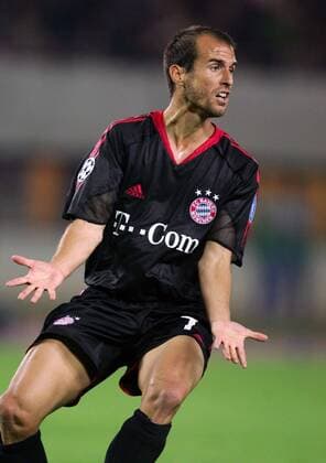 Mehmet Scholl (Bayern) beschwert sich Fußball EC 1 Herren Champions League 2005 2006, FC Bayern München Einzelbild Wien