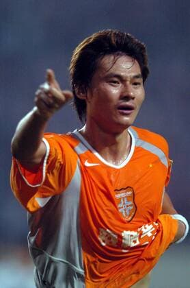 Li Yi (Shenzhen FC) - Torjubel -  Fußball Herren AFC Asian Champions League 2005, Asien, Asiatische, CSL, Chinese Super, 1. Chinesische Liga Einzelbild IMCp05260401 Shenzhen Freude,