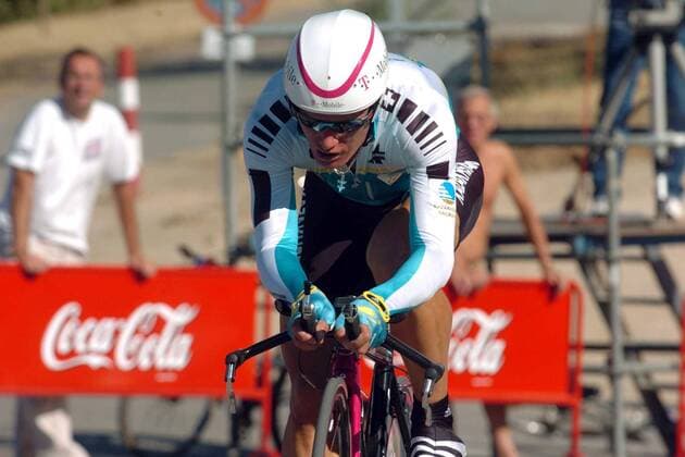 Alexander Winokourow (Kasachstan) -  Radsport WM Herren Weltmeisterschaft 2005, Straßenradsport, Straße, Rad, Zeitfahren, Einzelzeitfahren, Vdig Einzelbild Madrid