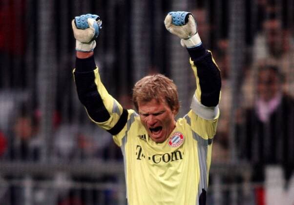 Torwart Oliver Kahn (Bayern) - Torjubel Fußball EC 1 Herren Champions League 2005 2006, FC Bayern München Einzelbild München Freude,