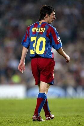 Lionel Messi (FC Barcelona) Fußball EC 1 Herren Champions League 2005 2006, Primera Division, 1. Spanische Liga, Barca, FC Barcelona Einzelbild pan10942 Barcelona  