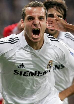 Roberto Soldado (Real Madrid) - Torjubel Fußball EC 1 Herren Champions League 2005 2006, Real Madrid CF, Primera Division, 1. Spanische Liga Einzelbild pan10952 Madrid Freude, Begeisterung,  
