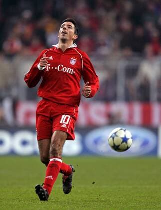 Roy Makaay (Bayern) enttäuscht Fußball EC 1 Herren Champions League 2005 2006, FC Bayern München Einzelbild München Enttäuschung,