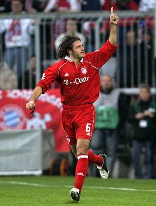 Martin Demichelis (Bayern) - Torjubel Fußball EC 1 Herren Champions League 2005 2006, FC Bayern München Einzelbild München Freude,