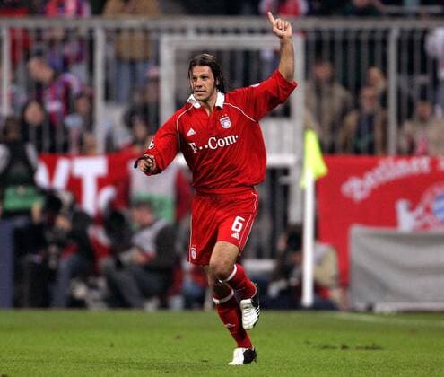 Martin Demichelis (Bayern) - Torjubel Fußball EC 1 Herren Champions League 2005 2006, FC Bayern München Einzelbild München Freude,