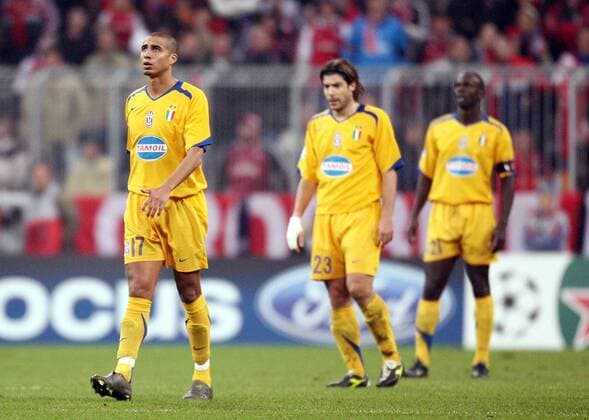 David Trezeguet (Juventus, li.) enttäuscht Fußball EC 1 Herren Champions League 2005 2006, Juventus Turin, Juve Gruppe München Enttäuschung,