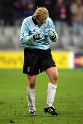Torwart Oliver Kahn (Bayern) - Schlussjubel Fußball EC 1 Herren Champions League 2005 2006, FC Bayern München - Juventus Turin 2:1, Juve Einzelbild München Begeisterung, Freude,