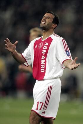 Yannis Anastasiou (Ajax) ärgert sich über eine vergebene Torchance -  Fußball EC 1 Herren Champions League 2005 2006, Einzelbild Amsterdam Enttäuschung, Verzweiflung,