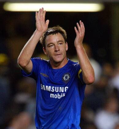 John Terry (Chelsea) dankt den Anhängern -  Fußball EC 1 Herren Champions League 2005 2006, Chelsea FC London Einzelbild London