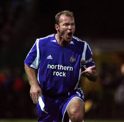 Alan Shearer (Newcastle) wütend -  Fußball Herren Carling Cup 2005 2006, Pokal, Englischer Ligapokal, Pokalspiel, Newcastle United Einzelbild League, Grimsby Wut,