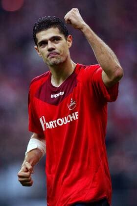 Efstathios Tavlaridis (Lille) - Torjubel Fußball EC 1 Herren Champions League 2005 2006, OSC Lille, Ligue Une, 1. Französische Liga, Einzelbild pan11338 Paris Freude,  