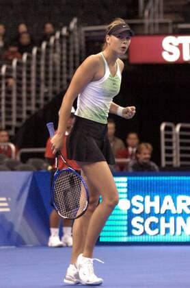 Maria Sharapova (Rußland) jubelt - (Icon4033226) Tennis WM Damen Weltmeisterschaft 2005, WTA Masters Tour, Championship, Indoor Hallentennis Einzelbild Los Angeles, LA, L A EDITORIAL USE ONLY