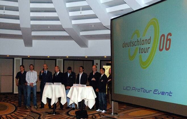 Pressekonferenz zur Deutschlandtour 2006 Radsport Herren Vorschau 2005 Deutschland Tour 2006, Deutschlandtour, ProTour, Straßenradsport, Straße, Rad Totale Düsseldorf