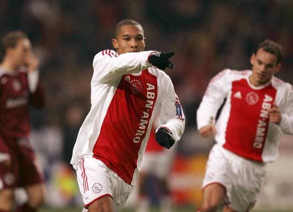 Nigel de Jong (Ajax) - Torjubel Fußball EC 1 Herren Champions League 2005 2006, Ajax Amsterdam, Eredivisie, Ehrendivision, Einzelbild Amsterdam Freude,