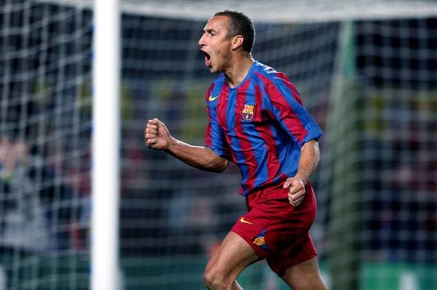 Henrik Larsson (FC Barcelona) - Torjubel Fußball EC 1 Herren Champions League 2005 2006, Barca Einzelbild pan11536 Barcelona Freude, Begeisterung,  