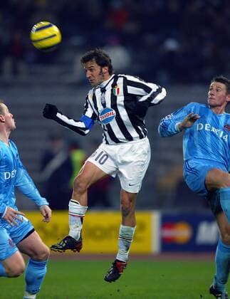 Alessandro del Piero (Juventus, Mitte) - Kopfball Fußball EC 1 Herren Champions League 2005 2006, Juventus Turin - Club Brügge KV 1:0, Juve, FC Gruppe Turin Dynamik,