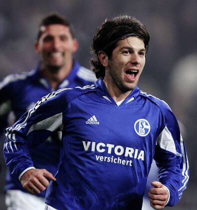 Levan Kobiashvili (Schalke) - Torjubel Fußball EC 1 Herren Champions League 2005 2006, FC Schalke 04 Einzelbild Gelsenkirchen Freude,