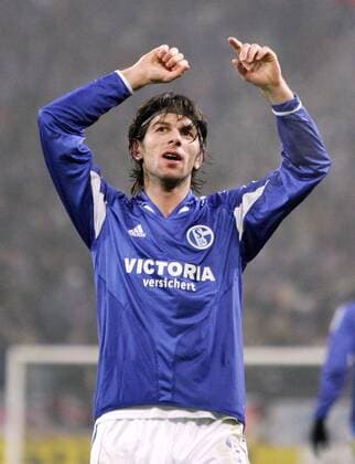 Levan Kobiashvili (Schalke) - Torjubel Fußball EC 1 Herren Champions League 2005 2006, FC Schalke 04 Einzelbild Gelsenkirchen Freude,