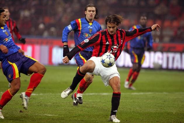 Alberto Gilardino (Milan, vorn) zieht ab Fußball Herren Serie A 2005 2006, 1. Italienische Liga, AC Mailand - US Lecce 2:1 Gruppe Mailand Dynamik,