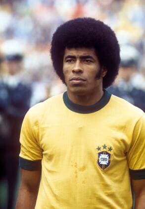 Jairzinho (Brasilien) während der Nationalhymne Fußball WM Herren Weltmeisterschaft 1974, Nationalmannschaft, Nationalteam, Nationaltrikot, Länderspiel, Gruppe B Porträt Gelsenkirchen