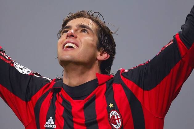 Kaka (Milan) - Torjubel Fußball EC 1 Herren Champions League 2005 2006, AC Mailand Einzelbild Mailand Glück, Freude,