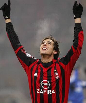 Kaka (Milan) - Torjubel -  Fußball EC 1 Herren Champions League 2005 2006, AC Mailand Einzelbild Mailand Freude,