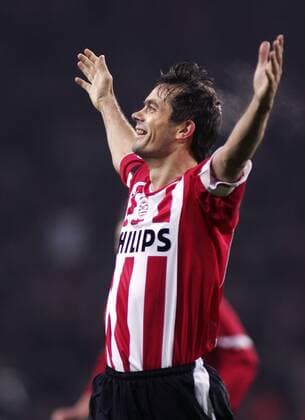 Philip Cocu (Eindhoven) - Torjubel -  Fußball EC 1 Herren Champions League 2005 2006, PSV Eindhoven Einzelbild Eindhoven Begeisterung, Freude,