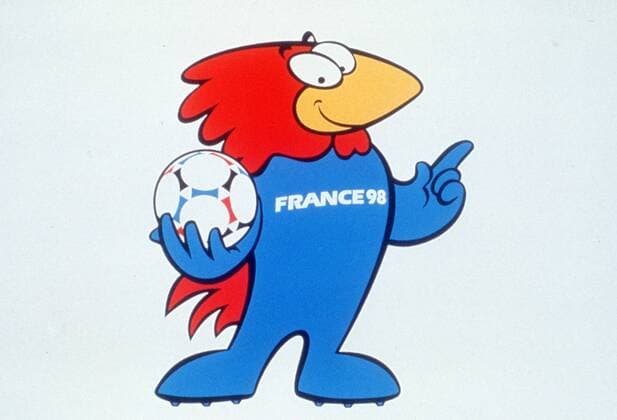 Footix, das Maskottchen der Weltmeisterschaft 1998 Fußball WM Herren Weltmeisterschaft 1998, Vdia Einzelbild
