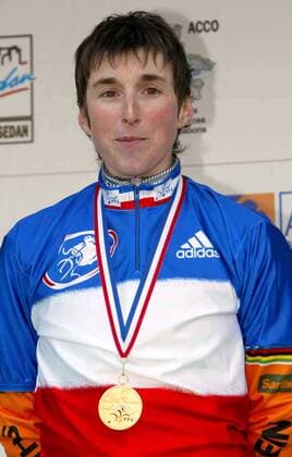 Laurence Leboucher (Frankreich), französische Meisterin im Cyclo Cross Radsport Damen Französische Meisterschaft 2006, Cyclocross, Cyclo Cross, Crossrennen, Crosscountry, Country Einzelbild pan11977  