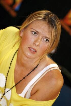 Maria Sharapova (Rußland) Tennis Damen Australian Open 2006, Grand Slam, WTA Tour, Pressekonferenz, PK, Pressetermin Einzelbild Melbourne