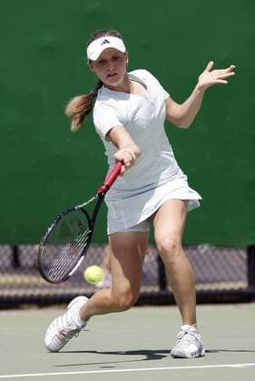 Anna Chakvetadze (Rußland) - Vorhand Tennis Damen Australian Open 2006, Grand Slam, WTA Tour, Hartplatz, Hardcourt, Hartplatztennis, Hartplatzturnier Einzelbild Melbourne