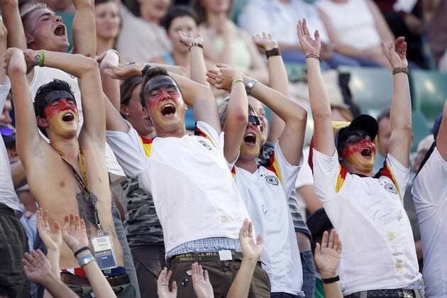 Deutsche Tennisfans sorgen bei den Australian Open für Stimmung Tennis Damen Australian Open 2006, Grand Slam, WTA Tour Gruppe Melbourne