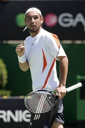 Marcos Baghdatis (Zypern) jubelt Tennis Herren Australian Open 2006, Grand Slam, ATP Tour Einzelbild Melbourne Freude,
