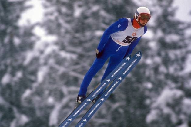 Jens Weißflog (DDR) Skispringen OS Winter Herren Olympische Spiele 1984, Winterspiele, Ski Nordisch, Skisport, Vdia Einzelbild Igman Malo Polje Sarajevo