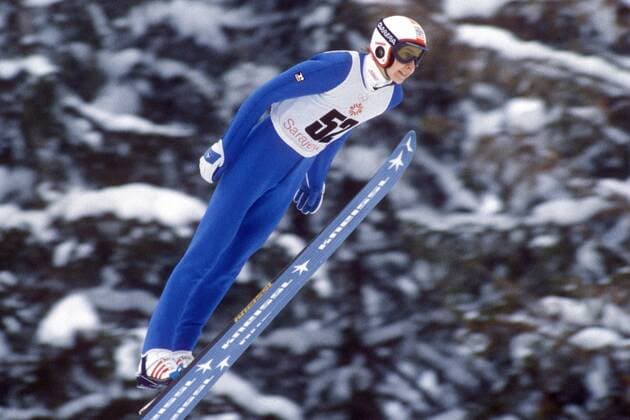 Matti Nykänen (Finnland) Skispringen OS Winter Herren Olympische Spiele 1984, Winterspiele, Ski Nordisch, Skisport, Vdia Einzelbild Igman Malo Polje Sarajevo