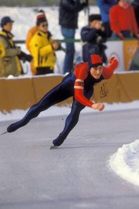 Christa Rothenburger (DDR) Eisschnellauf OS Winter Damen Olympische Spiele 1984, Winterspiele, 1000m, 1000 m, Meter, Vdia Einzelbild Sarajevo