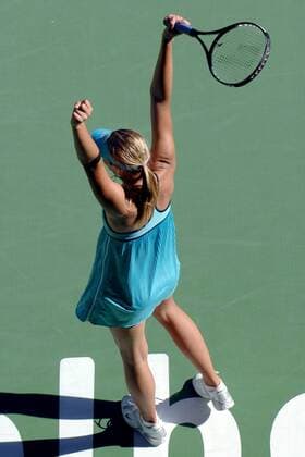 Maria Sharapova (Rußland) jubelt Tennis Damen Australian Open 2006, Grand Slam, WTA Tour, Hartplatz, Hardcourt, Hartplatztennis, Hartplatzturnier Einzelbild Melbourne Freude,