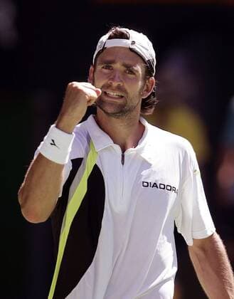 Nicolas Kiefer (Deutschland) jubelt Tennis Herren Australian Open 2006, Grand Slam, ATP Tour Einzelbild Melbourne