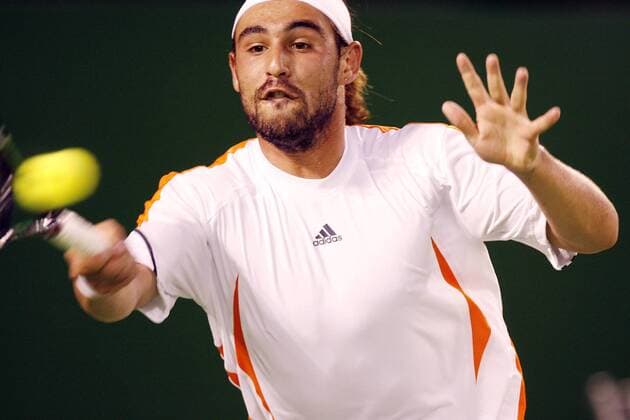Marcos Baghdatis (Zypern) - Vorhand Tennis Herren Australian Open 2006, Grand Slam, ATP Tour Einzelbild Melbourne