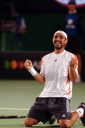 Marcos Baghdatis (Zypern) - Schlußjubel Tennis Herren Australian Open 2006, Grand Slam, ATP Tour, Halbfinale Einzelbild Melbourne Freude,