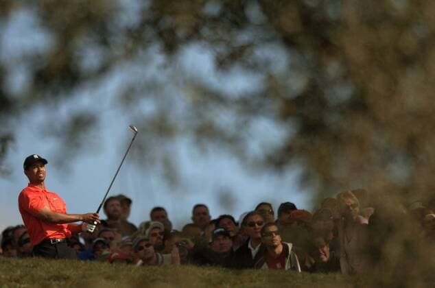 Eldrick Tiger Woods (USA) schaut seinem Schlag hinterher - (Icon7674629) Golf Herren Buick Invitational 2006, PGA Tour, Golfen Totale San Diego EDITORIAL USE ONLY