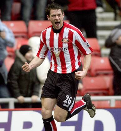 Daryl Murphy (Sunderland) - Torjubel -  Fußball Herren English Premier League 2005 2006, 1. Englische Liga, Sunderland FC, AFC Einzelbild Sunderland Glück, Begeisterung, Freude,