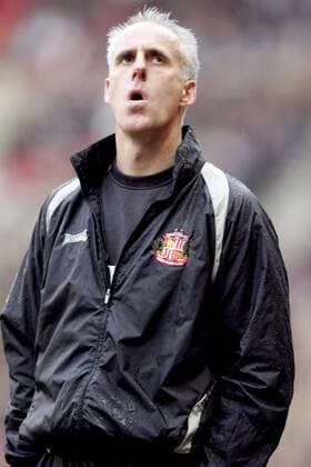 Trainer Mick McCarthy (Sunderland) skeptisch -  Fußball Herren English Premier League 2005 2006, 1. Englische Liga, Sunderland FC, AFC Einzelbild Sunderland Nachdenklichkeit, Skepsis,