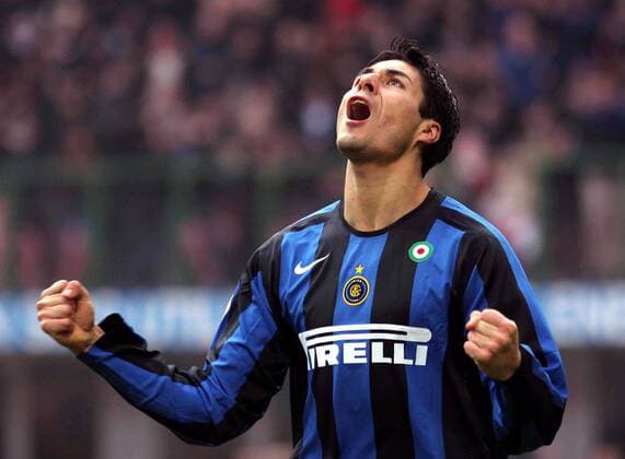 Julio Ricardo Cruz (Inter) - Torjubel -  Fußball Herren Serie A 2005 2006, 1. Italienische Liga, FC Internazionale Mailand, Vdig Einzelbild Mailand Freude, Begeisterung,