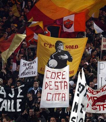 Für die Fans der Roma macht Francesco Totti den großen Unterschied aus -  Fußball Herren Serie A 2005 2006, 1. Italienische Liga, AS Rom Totale Rom