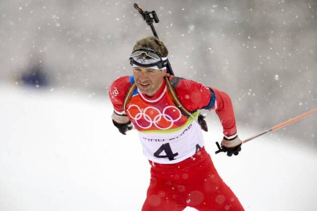 Ole Einar Björndalen (Norwegen) Biathlon OS Winter Herren Olympische Spiele Turin, 2006, Winterspiele, 15km, 15 km, Massenstart Einzelbild Cesana San Sicario