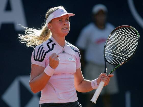 Anna Lena Groenefeld (Deutschland) jubelt Tennis Damen Abierto Mexicano TELCEL 2006, WTA Tour Einzelbild Acapulco Freude,