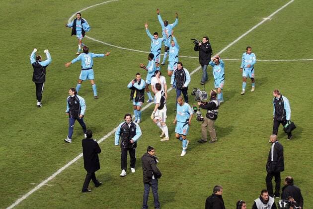 Schlussjubel Marseille Fußball Herren Ligue 1 2005 2006, 1. Französische Liga, Olympique Marseille, OM, Totale pan12976 Paris Freude,  