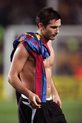 Frank Lampard (Chelsea) enttäuscht -  Fußball EC 1 Herren Champions League, 2005 2006, Achtelfinale, Barca, FC Barcelona - Chelsea FC London 1:1 Einzelbild Barcelona Enttäuschung,